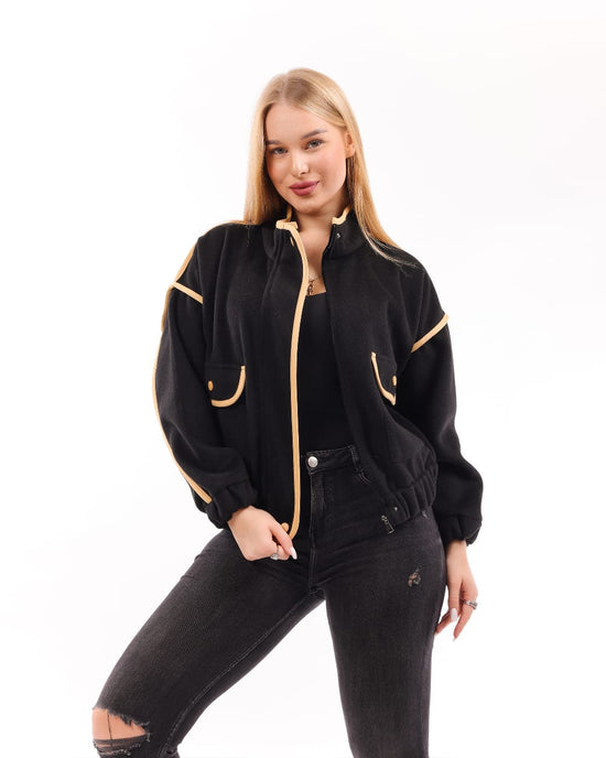 Contrast Trim Short Jacket