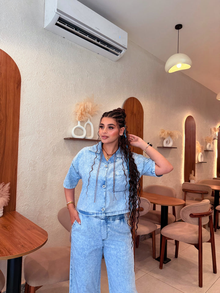 Denim Two-Piece Set