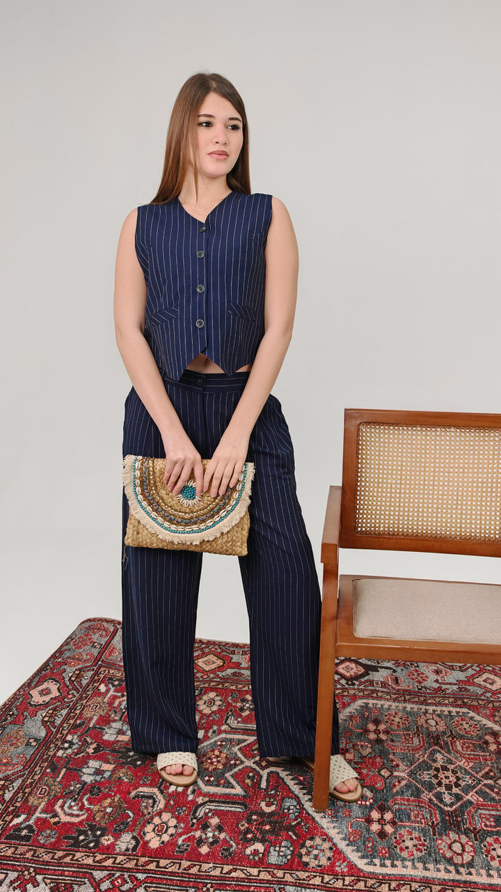 Product Name:
Striped Tailored Vest & Pants Set