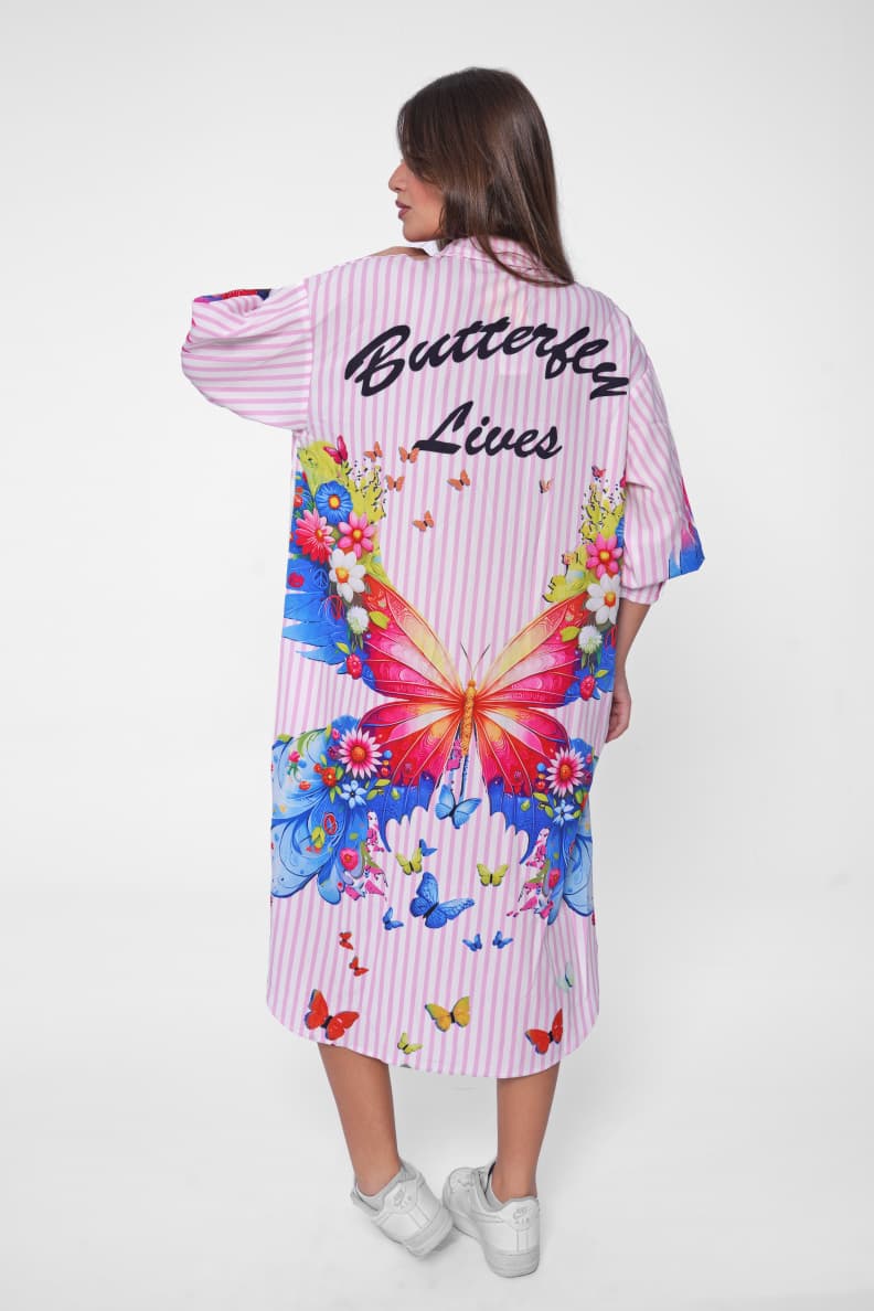 Brighten your day with a butterfly print shirt
