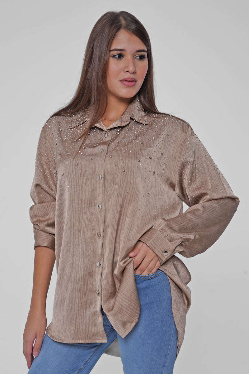 Add a sparkling touch to your style with the Rhinestone Shirt