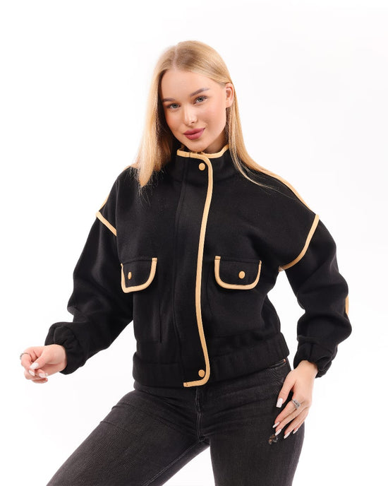 Contrast Trim Short Jacket