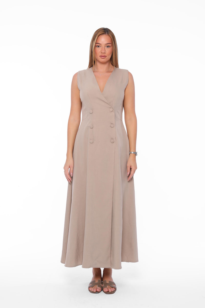 Double-Breasted Maxi Dress