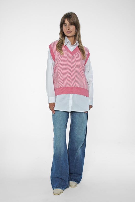 Chevron Knit Vest