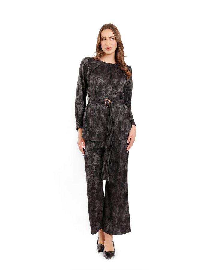 legant Belted Two-Piece Set