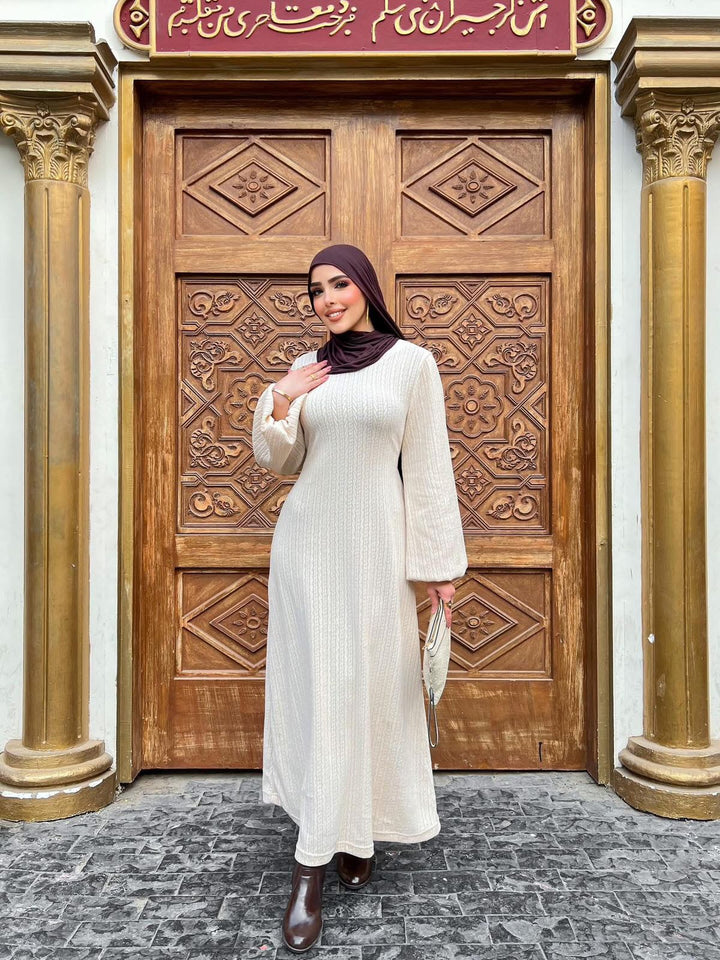 Elegant Ribbed Maxi Dress