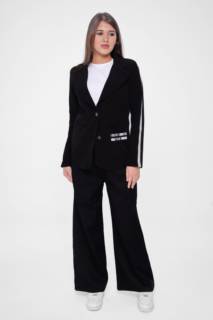 Make a bold statement with our printed blazer