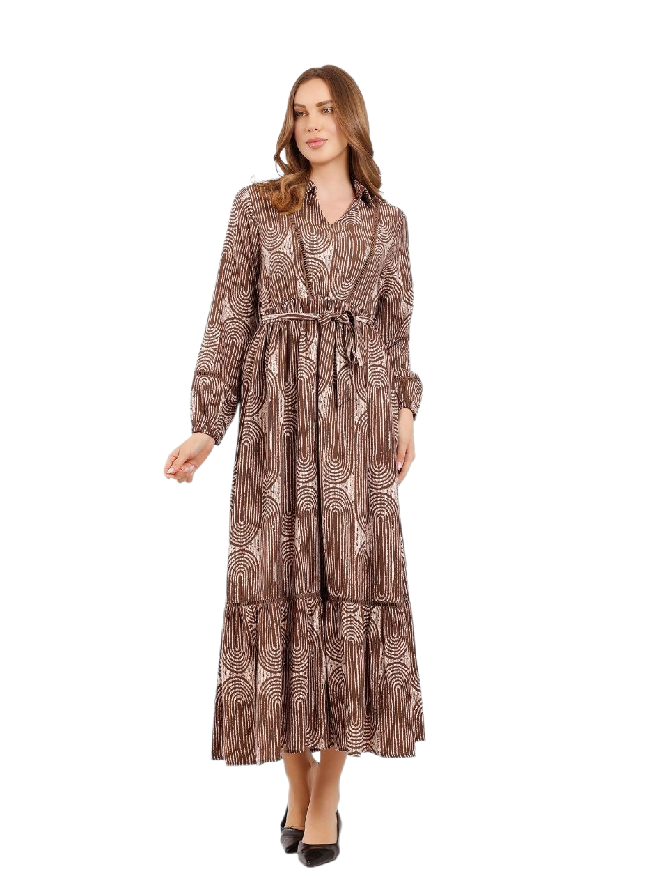 Abstract Pattern Maxi Dress