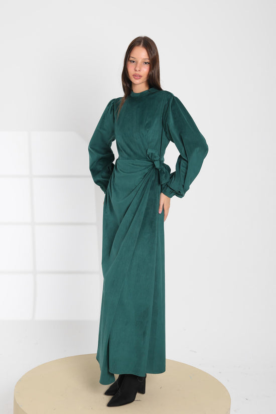 Taupe Wrap Maxi Dress