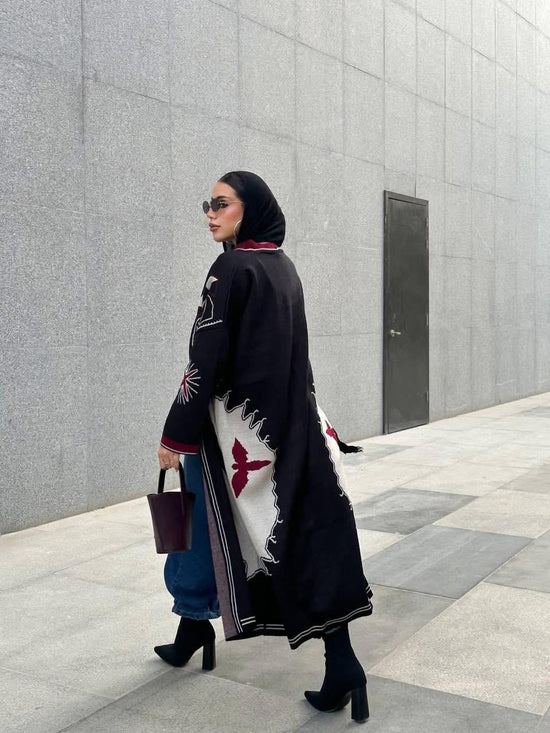 Urban Embroidered Long Kimono Jacket