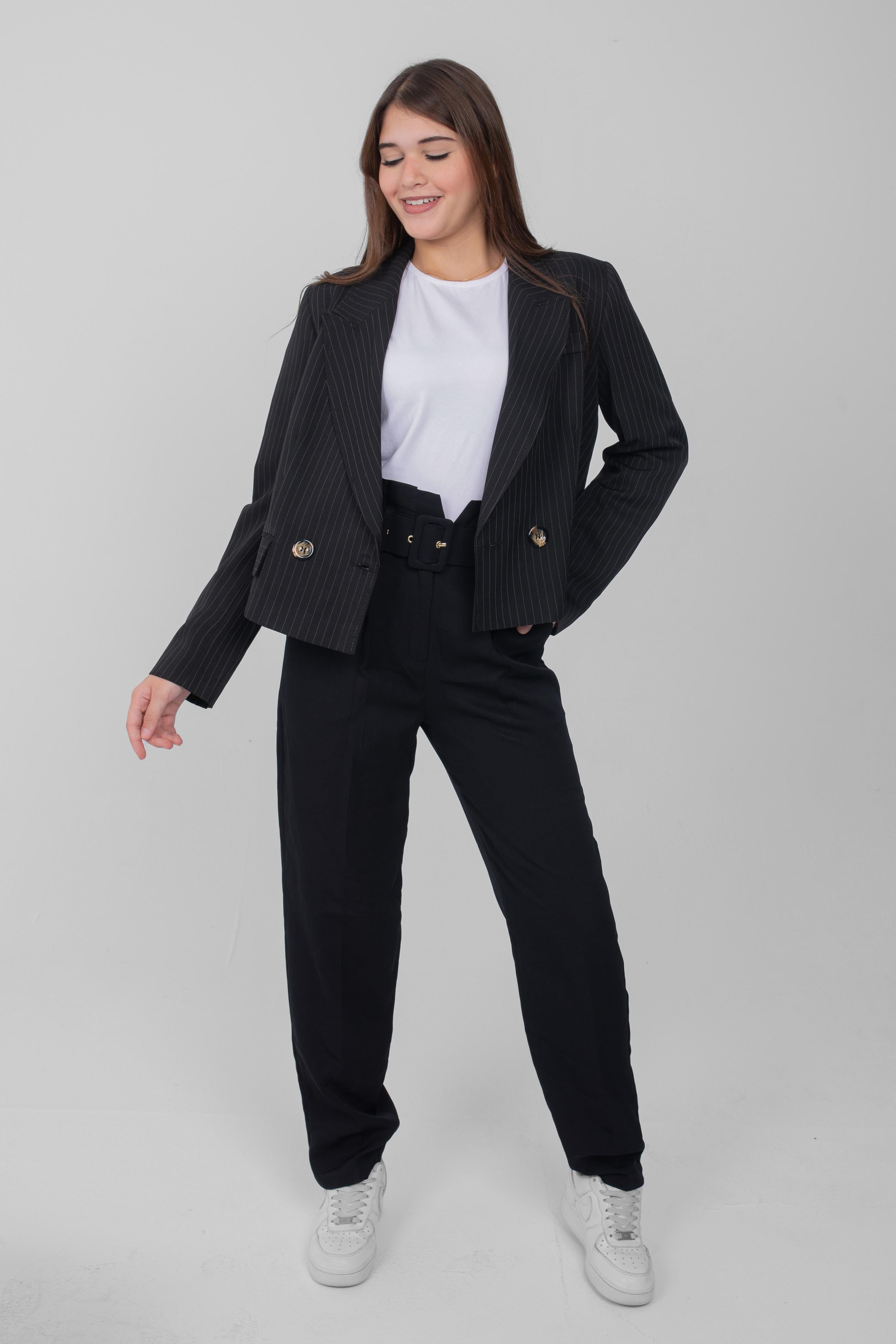 Sharp lines, sharper style — the striped blazer