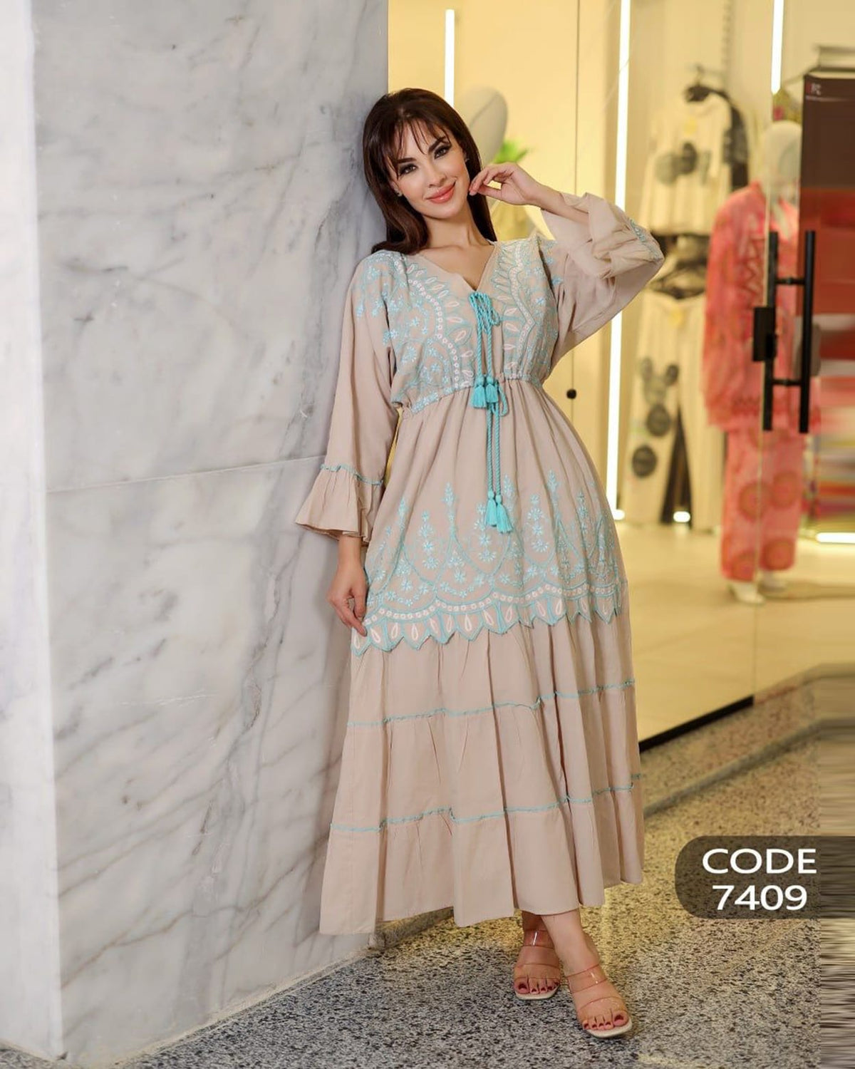 Add a feminine, elegant touch with an Embroidered Dress