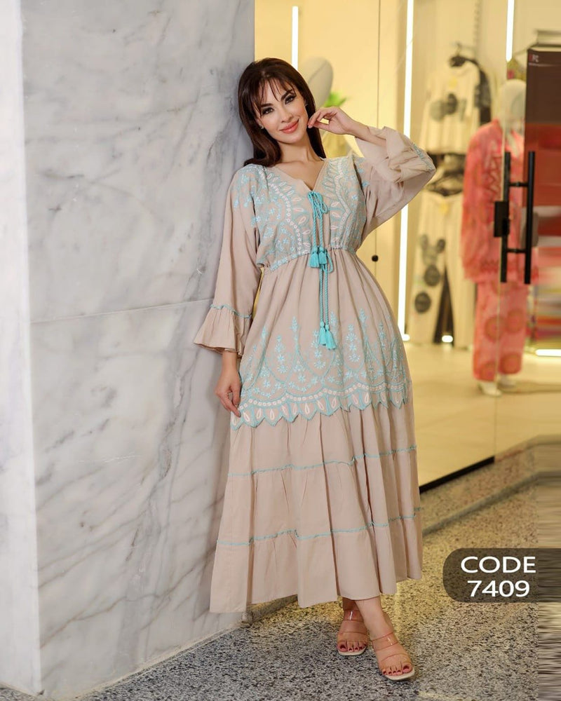 Add a feminine, elegant touch with an Embroidered Dress