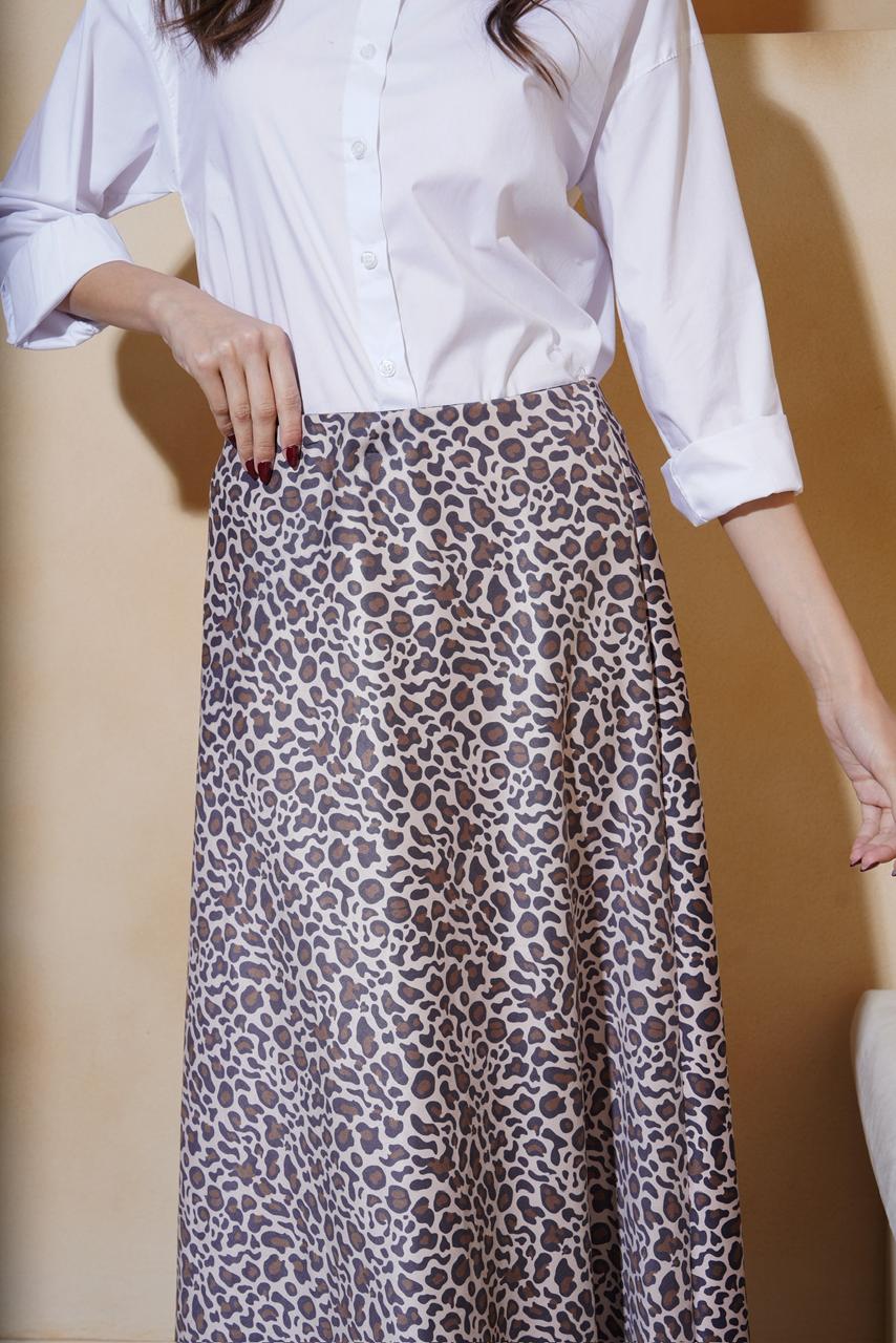 Leopard Print Maxi Skirt