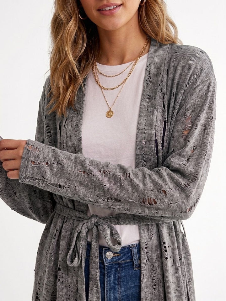 Long Open Front Cardigan