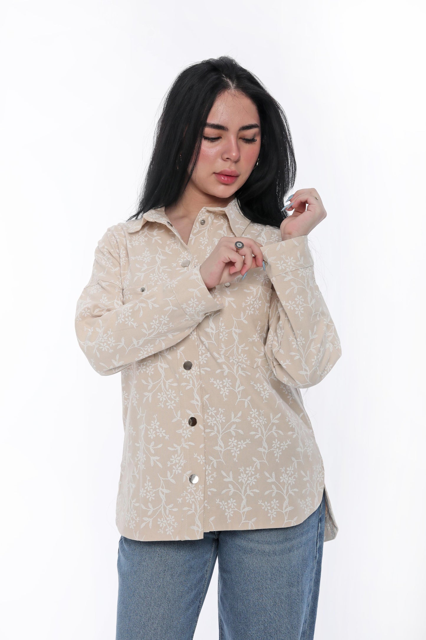 Beige Blossom Shirt