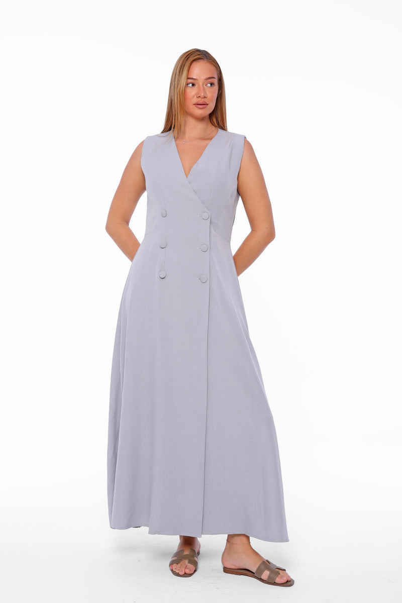 Double-Breasted Maxi Dress