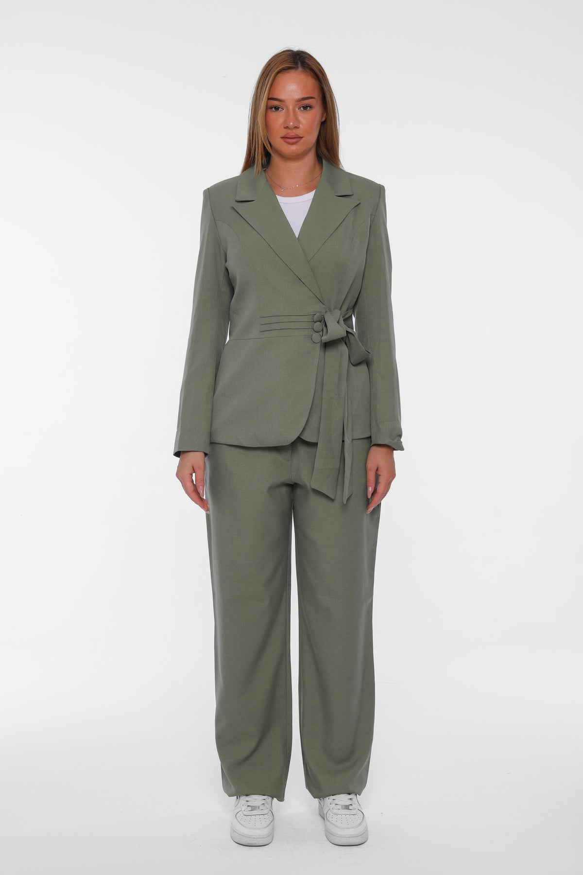 Belted Blazer Set
