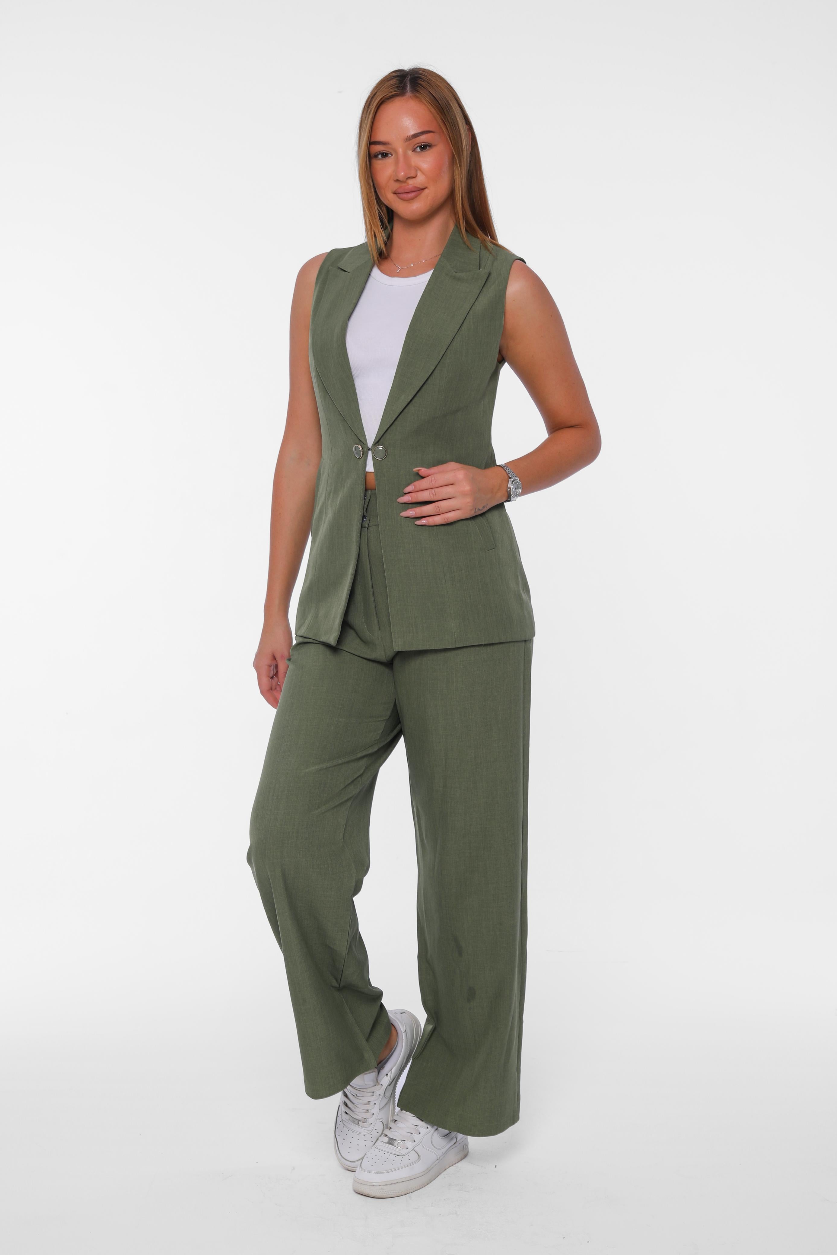 Sleeveless Blazer Set