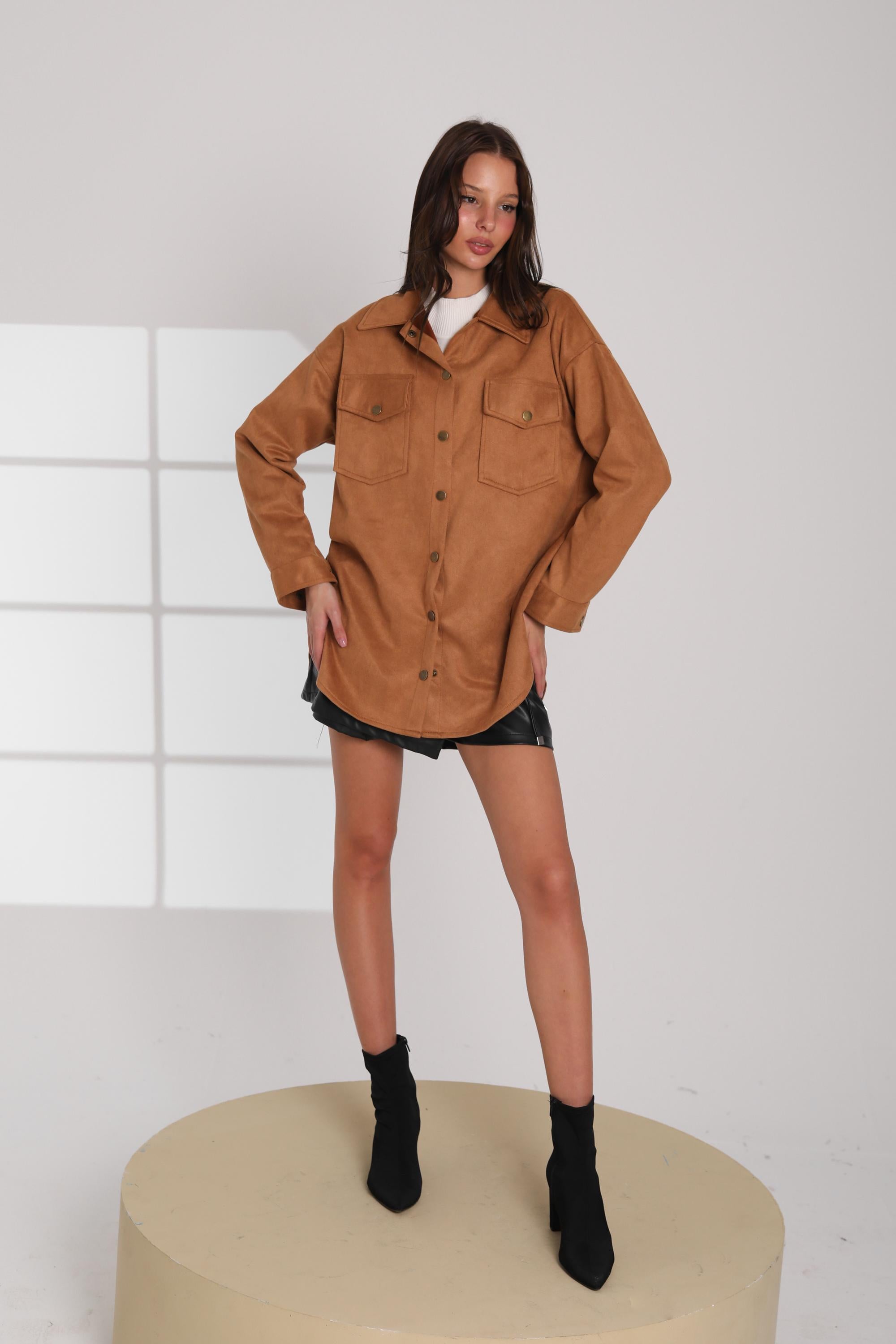 Suede Overshirt