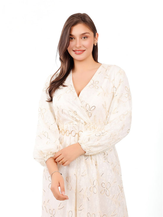 Embroidered Maxi Lounge Dress