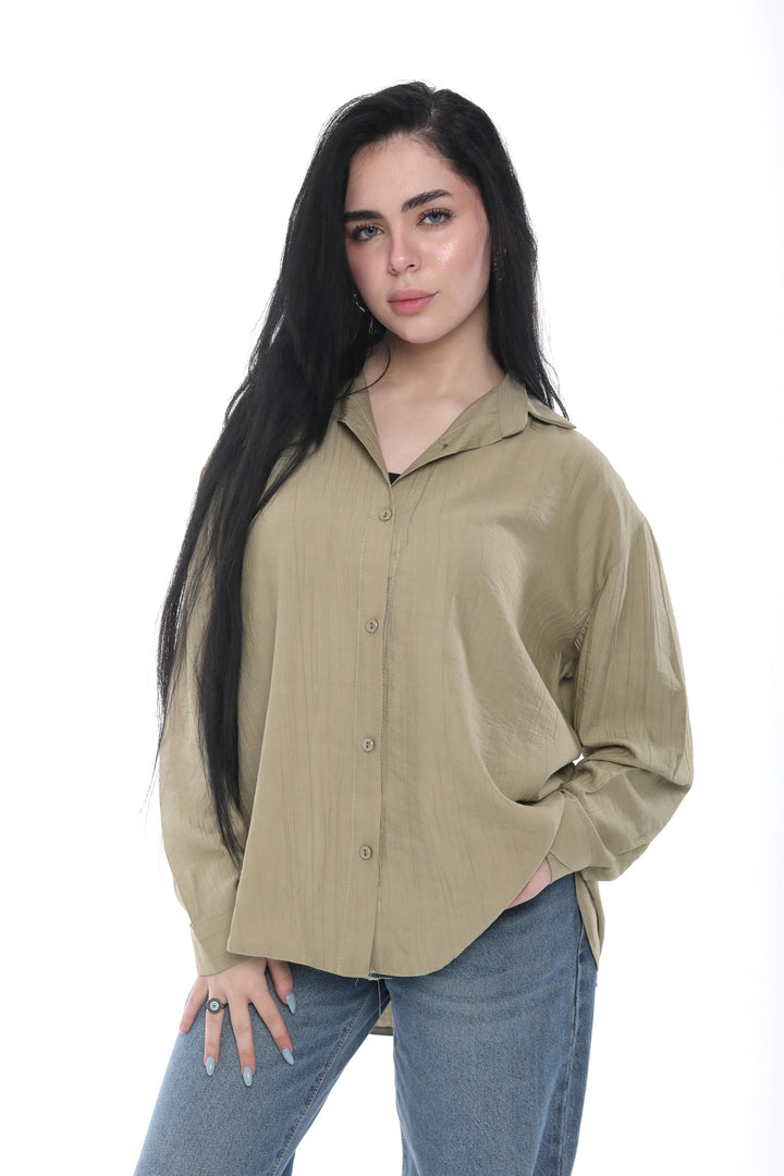 Olive Relaxed Button Shirt