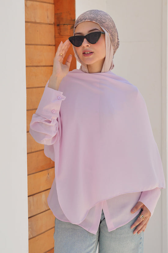 Asymmetric Overlay Blouse