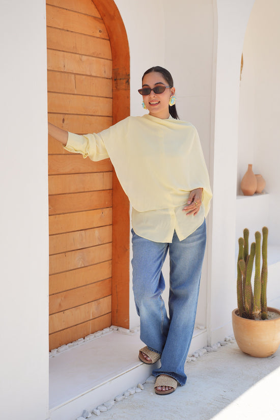 Asymmetric Overlay Blouse