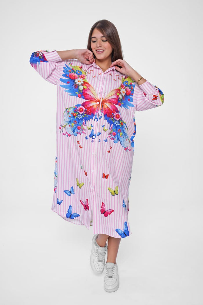 Brighten your day with a butterfly print shirt