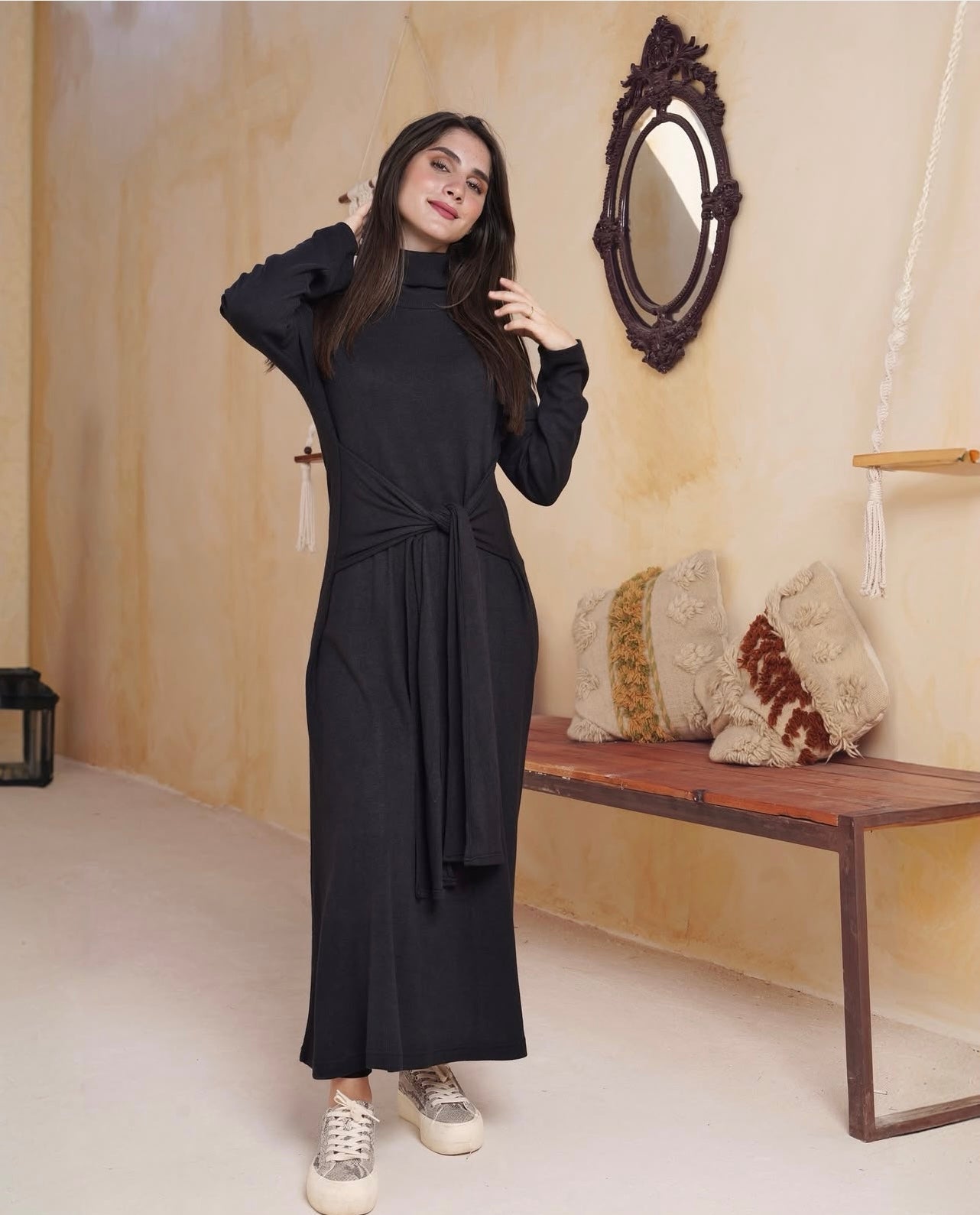 Tie-Waist Maxi Dress