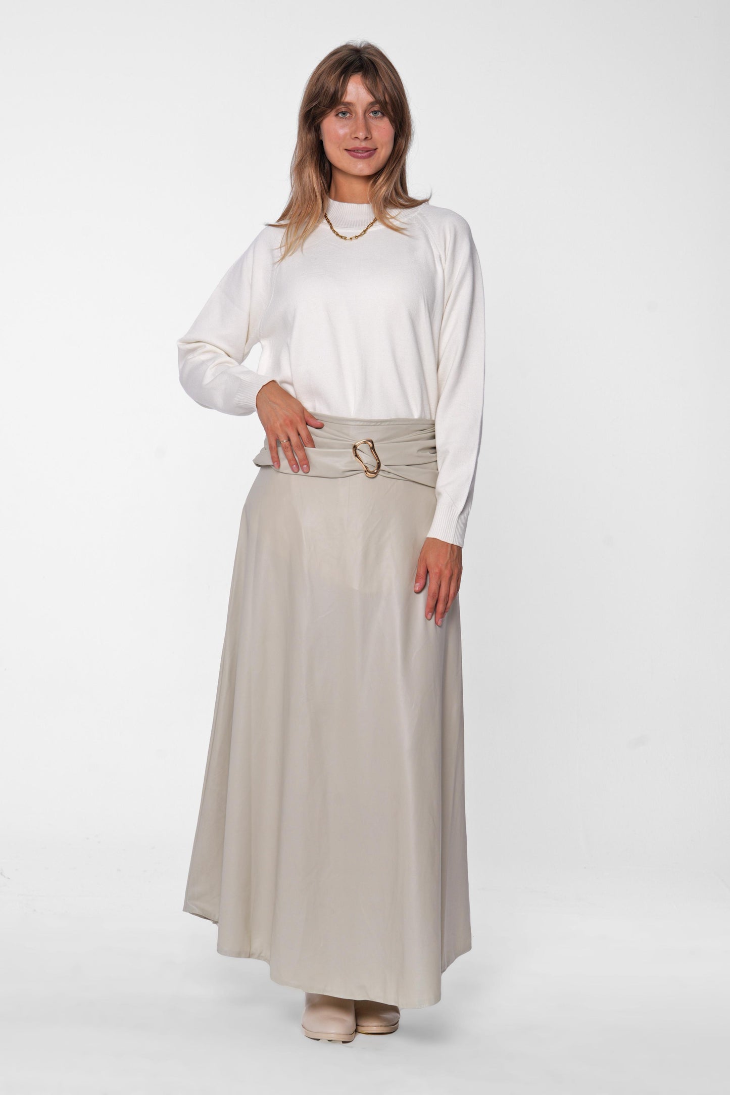 Maxi Skirt with Belt Detail