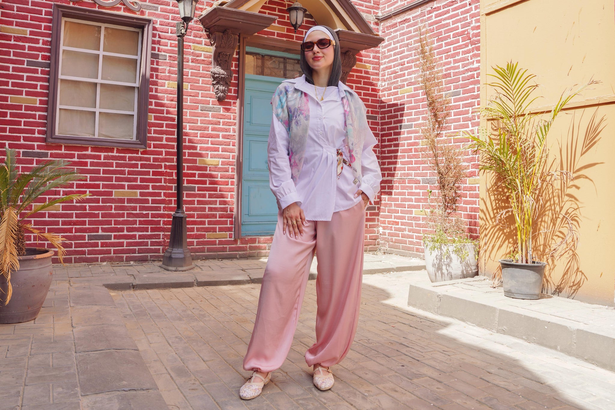 Elegant Side-Tie Button-Up Shirt