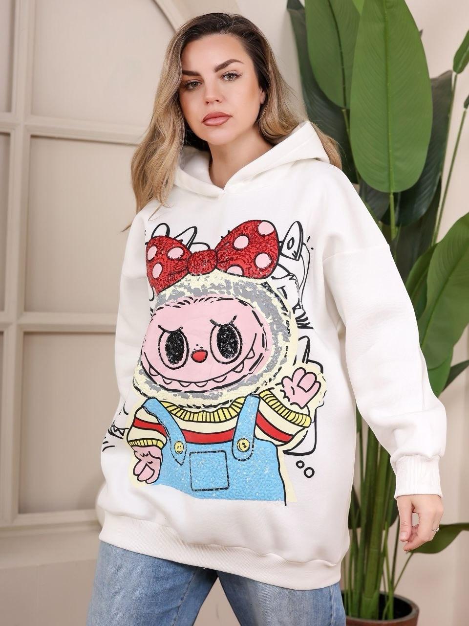 Cute Cartoon Print Hoodie
