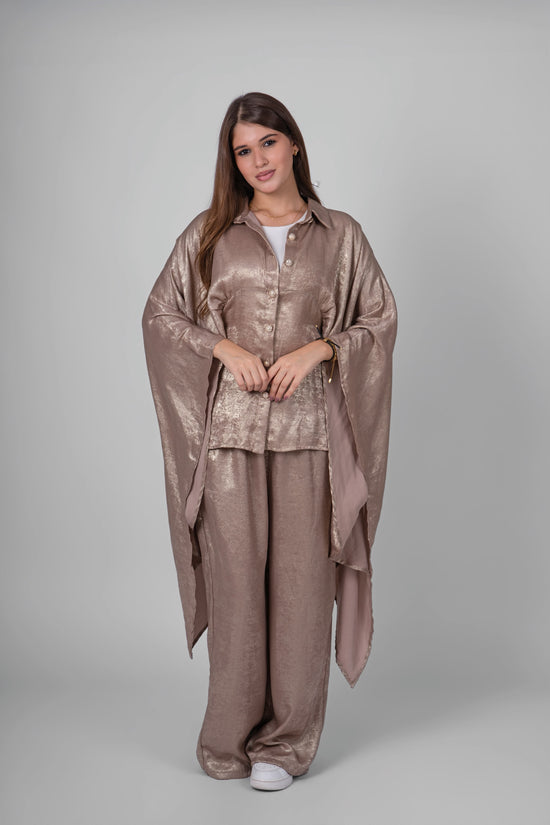 Satin Cape Suit