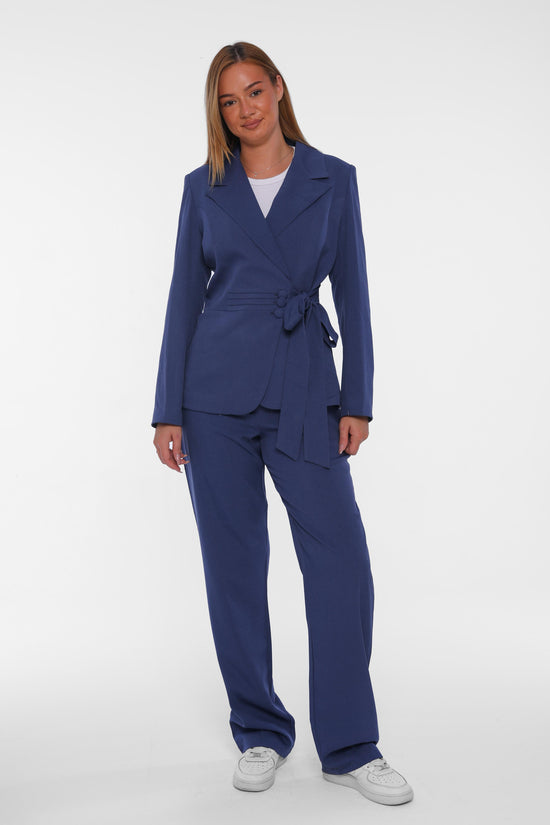 Belted Blazer Set