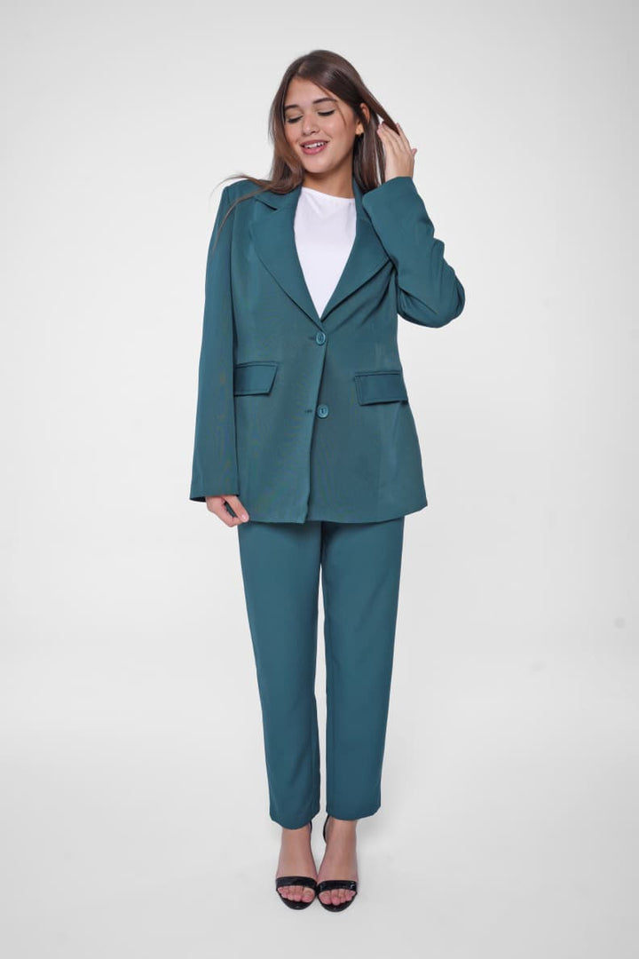 Simplicity meets elegance in our plain single-button blazer