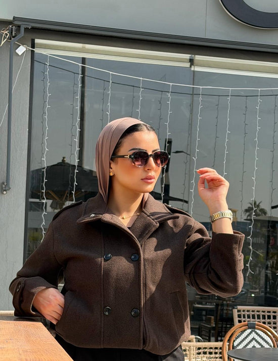 Double-Breasted Cropped Jacket