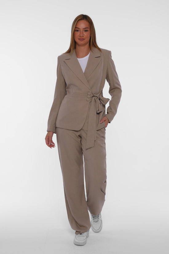 Belted Blazer Set