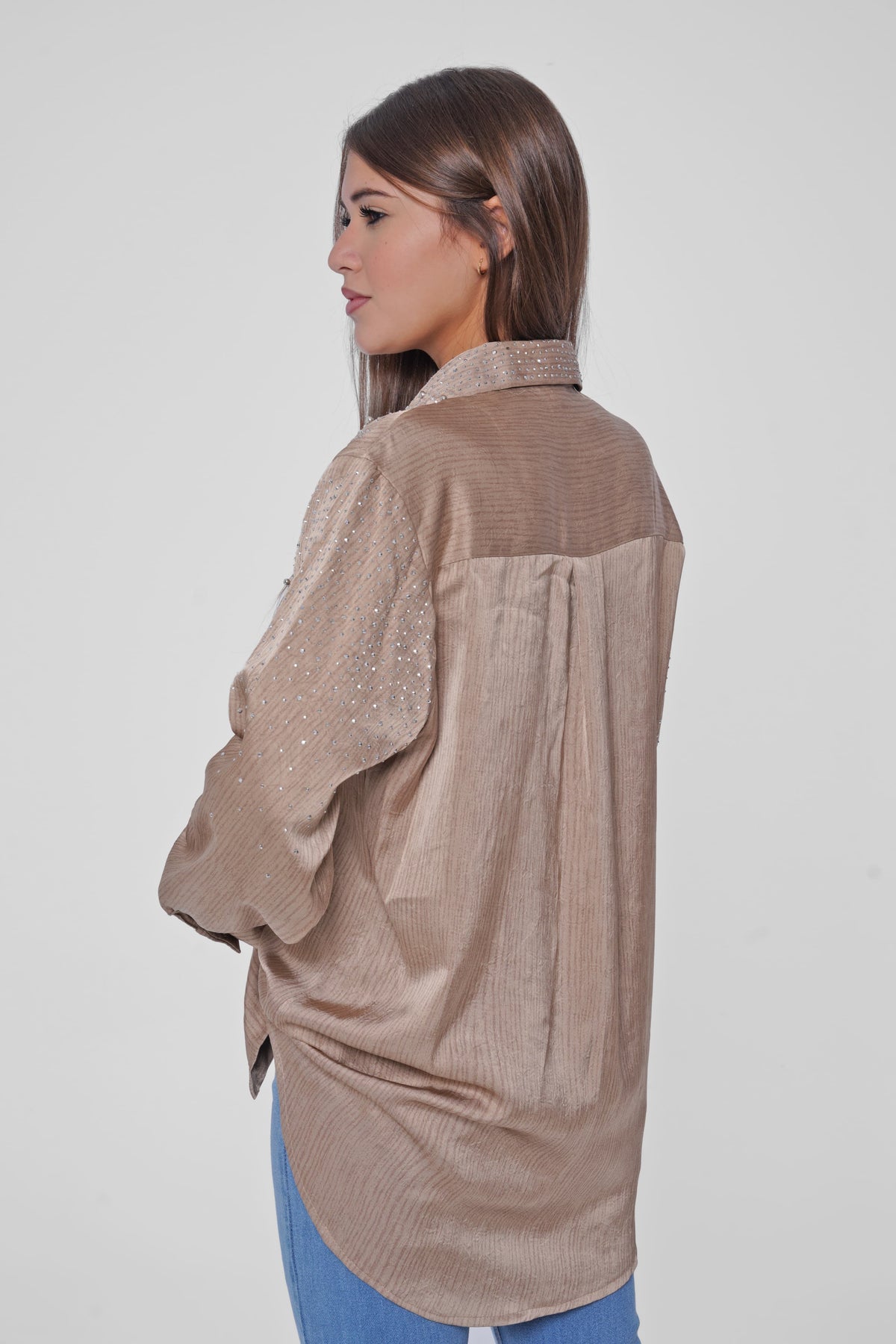 Add a sparkling touch to your style with the Rhinestone Shirt
