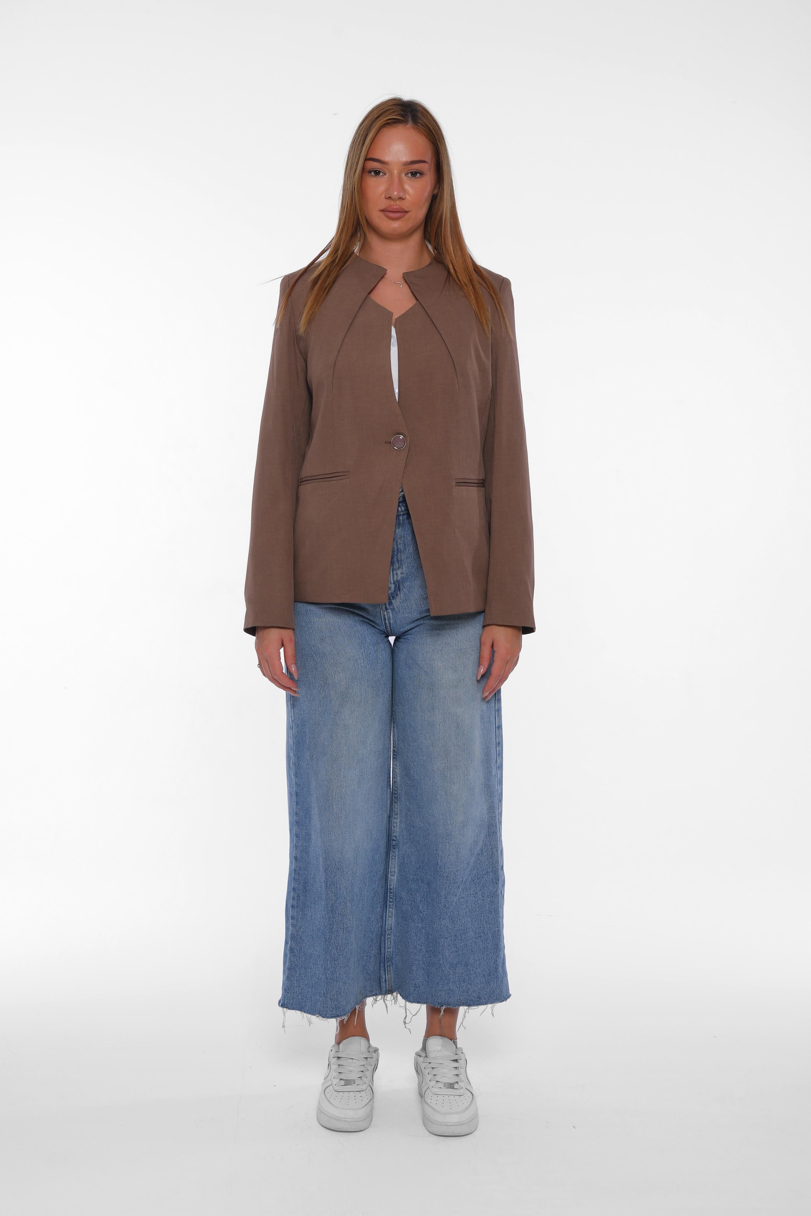 Single-Button Elegant Blazer