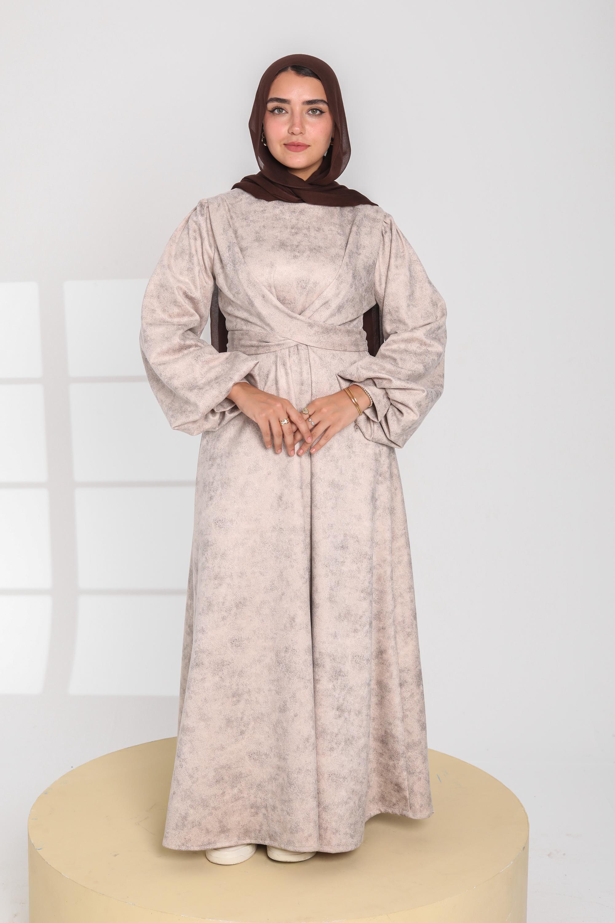 Faux Suede Maxi Dress