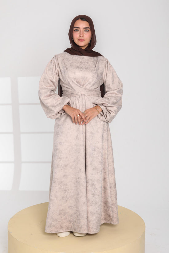 Faux Suede Maxi Dress