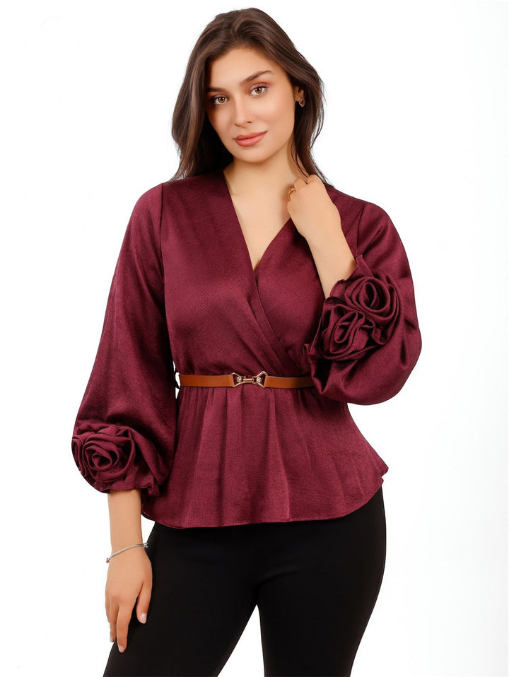 Floral Sleeve Blouse