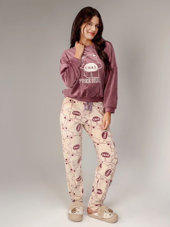 Purple Free Hugs Pajama Set