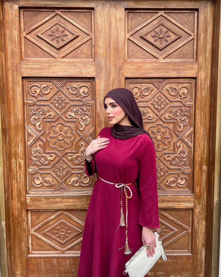 Belted Maxi Dress – Elegant Modest Style