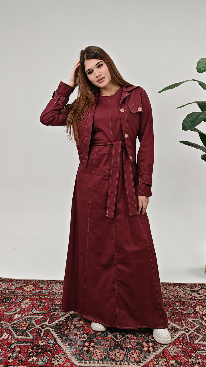 Belted Maxi Dress Set