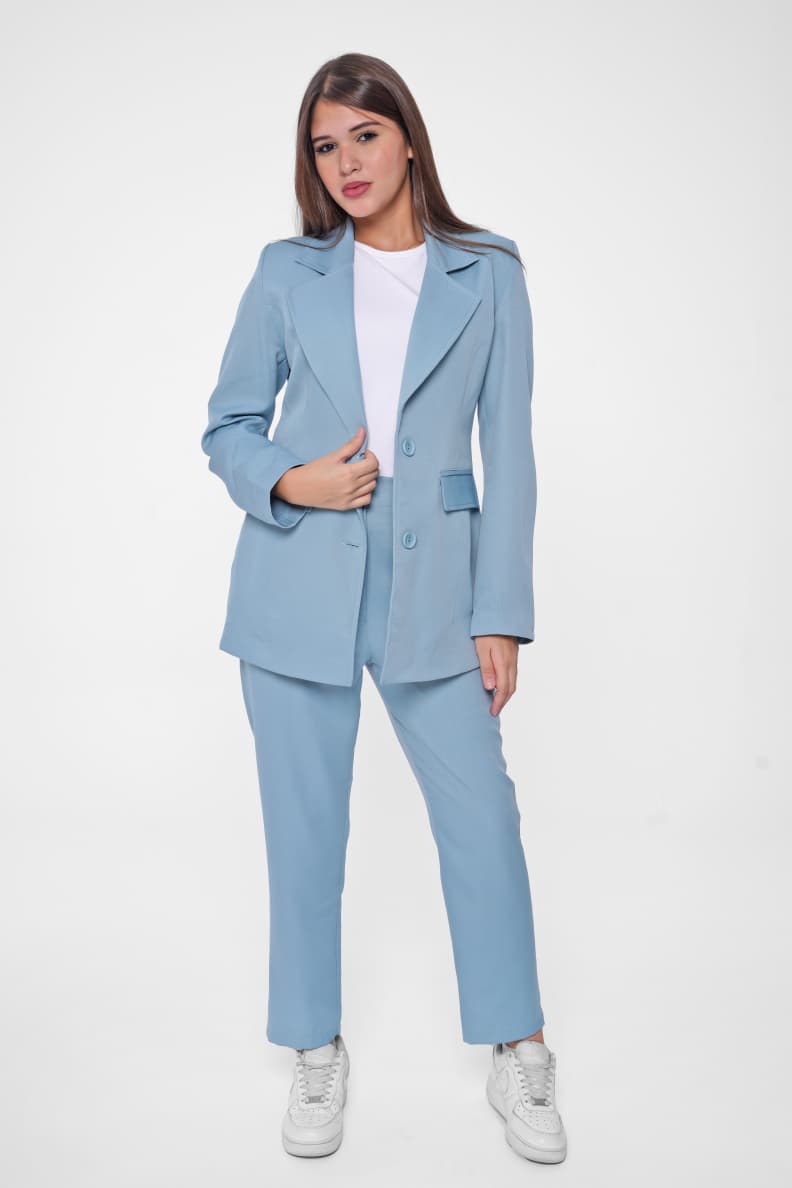 Simplicity meets elegance in our plain single-button blazer