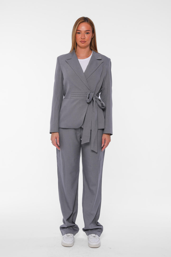 Belted Blazer Set