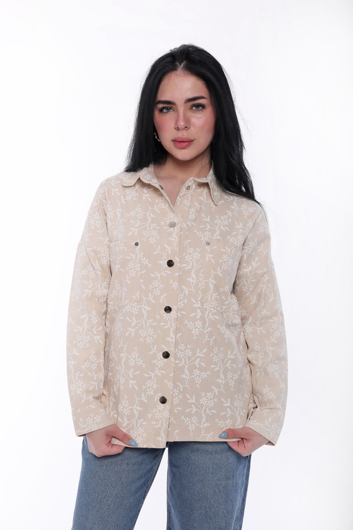 Beige Blossom Shirt
