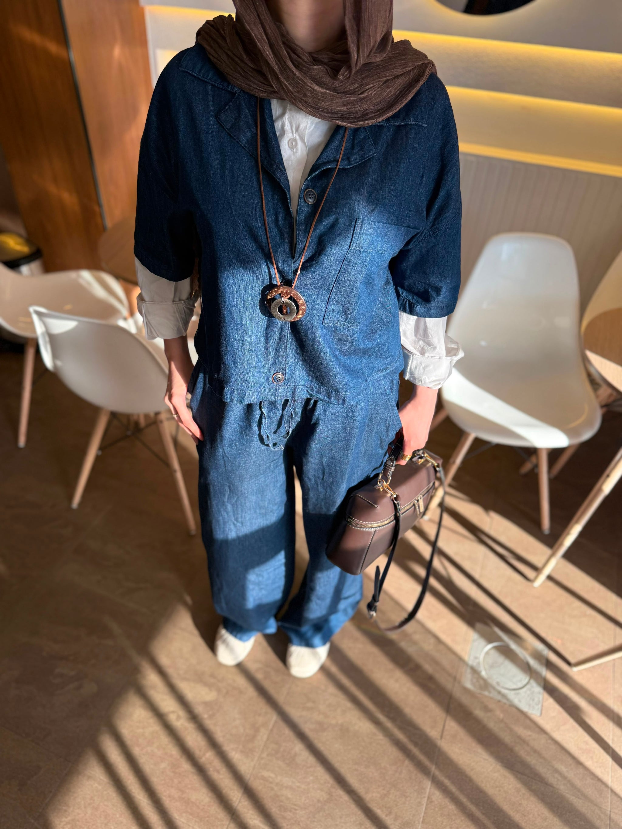Denim Two-Piece Set